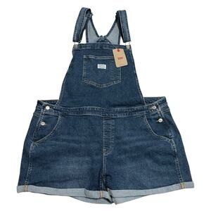 NWT Levi's Two Horse Brand Vintage Style Shortalls 22W Denim Overalls Bibs
